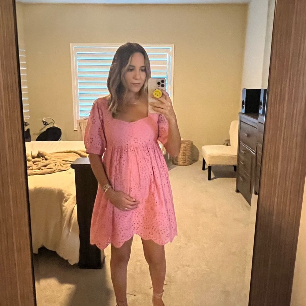 Pink Eyelet Dress